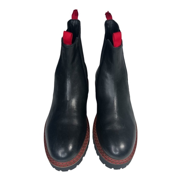 Anthony Veer Women's Olivia Lug Sole Chelsea Boot in Black Leather. Sz: 9.5/10.5 - Picture 5 of 10